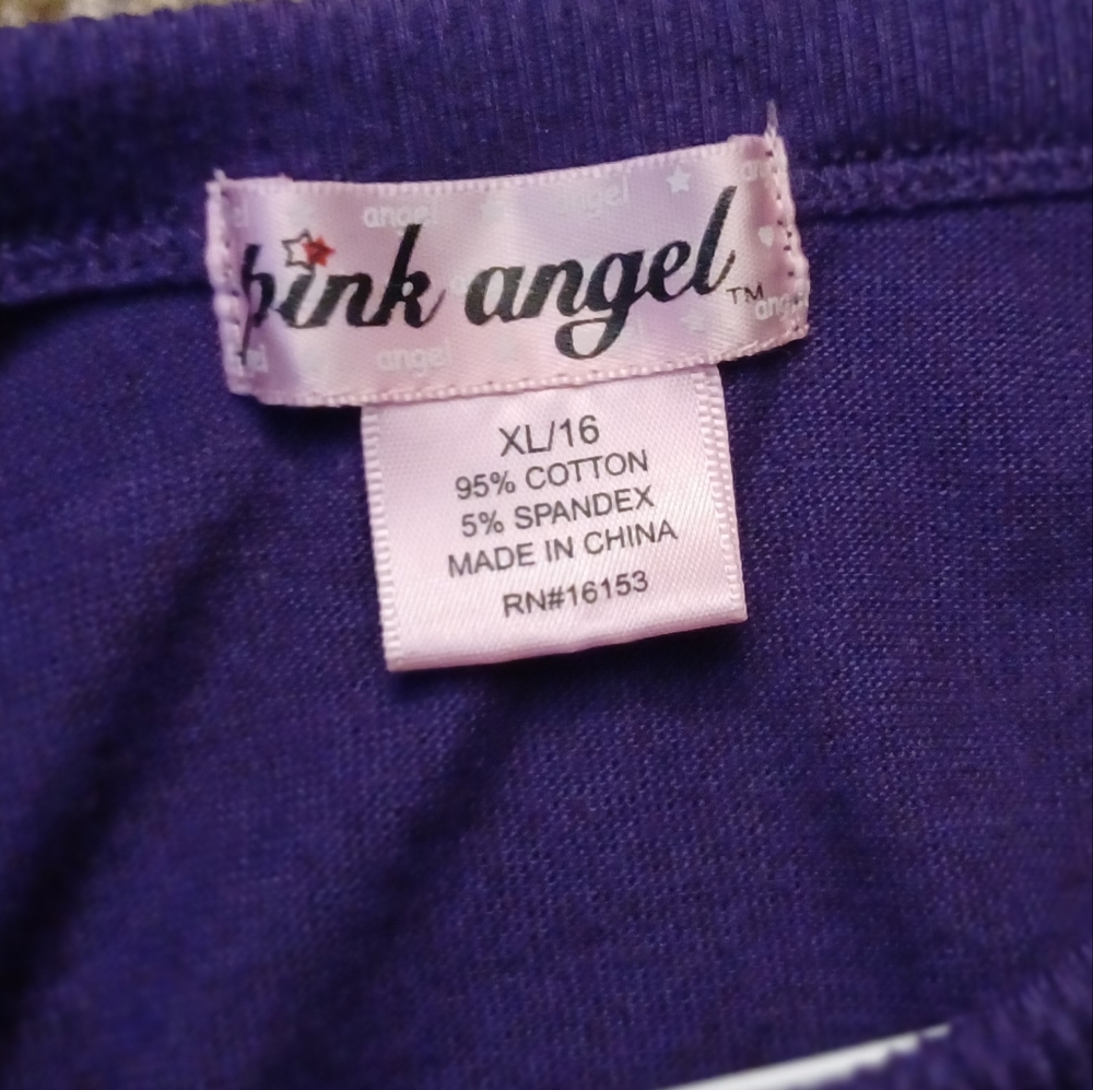 4/$40 Purple Shirt Dress with Belt - Size 16 (Girl) - Picture 5 of 6